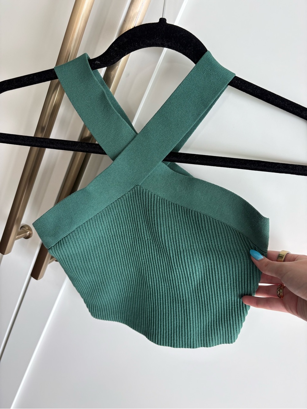 Babaton sculpt knit crisscross top
